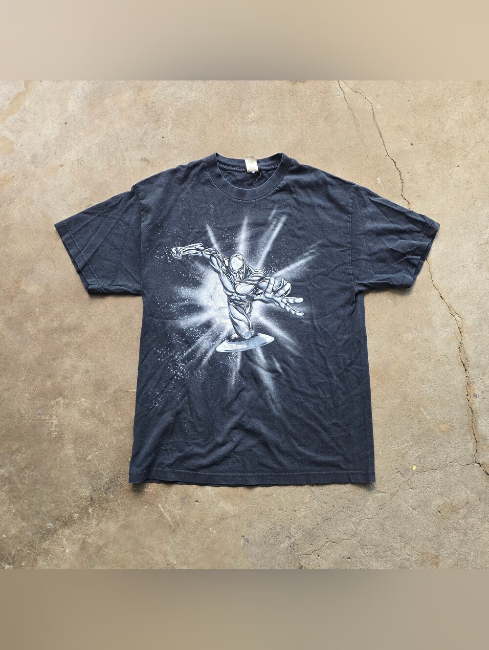 VTG Silver Surfer Tee Shirt Men's Mad Engine Fantastic Four Marvel Comics